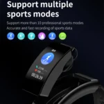 K50 1.08 inch Leather Band Earphone Detachable IP67 Waterproof Smart Watch Support Bluetooth Call - Image 11