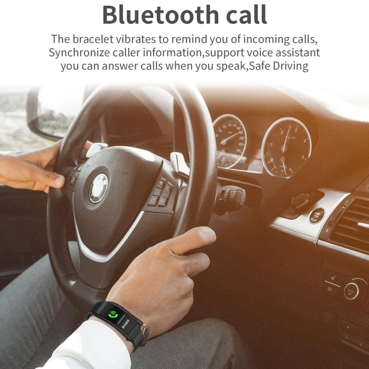 EDA004337601_B2.webp K50 1.08 inch Leather Band Earphone Detachable IP67 Waterproof Smart Watch Support Bluetooth Call - Image 3