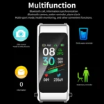 K50 1.08 inch Leather Band Earphone Detachable IP67 Waterproof Smart Watch Support Bluetooth Call - Image 4