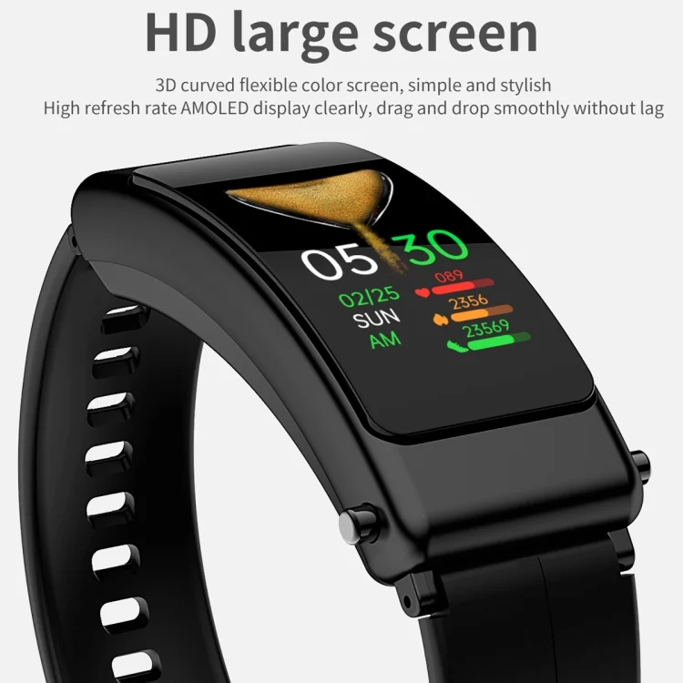 EDA004337601_B4.webp K50 1.08 inch Leather Band Earphone Detachable IP67 Waterproof Smart Watch Support Bluetooth Call - Image 5