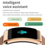 K50 1.08 inch Leather Band Earphone Detachable IP67 Waterproof Smart Watch Support Bluetooth Call - Image 6