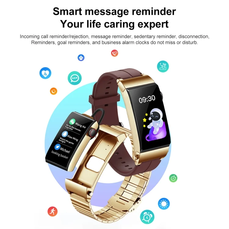 EDA004339701_B10.webp M6 1.5 inch Silicone Band Earphone Detachable IP68 Waterproof Smart Watch Support Bluetooth Call - Image 11
