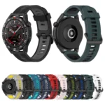 22mm Two-color Stripe Silicone Watch Band - Image 2