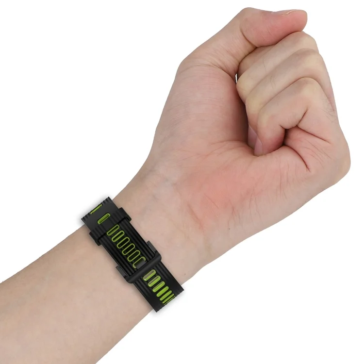 EDA004340001_B3.webp 22mm Two-color Stripe Silicone Watch Band - Image 4