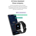 T50 1.85 inch Silicone Band IP67 Waterproof Smart Watch Supports Voice Assistant / Health Monitoring - Image 4