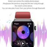 T50 1.85 inch Silicone Band IP67 Waterproof Smart Watch Supports Voice Assistant / Health Monitoring - Image 7