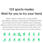T50 1.85 inch Silicone Band IP67 Waterproof Smart Watch Supports Voice Assistant / Health Monitoring - Image 10