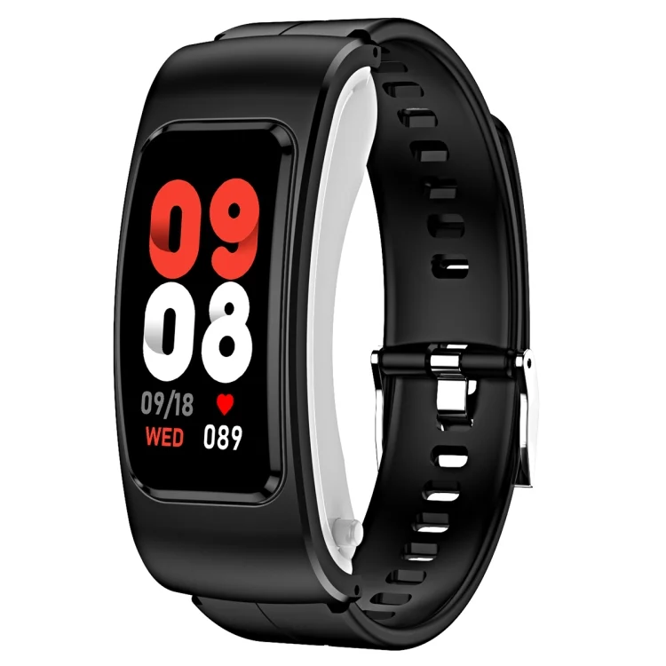 K60 1.08 inch Silicone and Earphone Detachable Life Waterproof Smart Watch Support Bluetooth Call