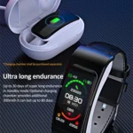 K60 1.08 inch Silicone and Earphone Detachable Life Waterproof Smart Watch Support Bluetooth Call - Image 16