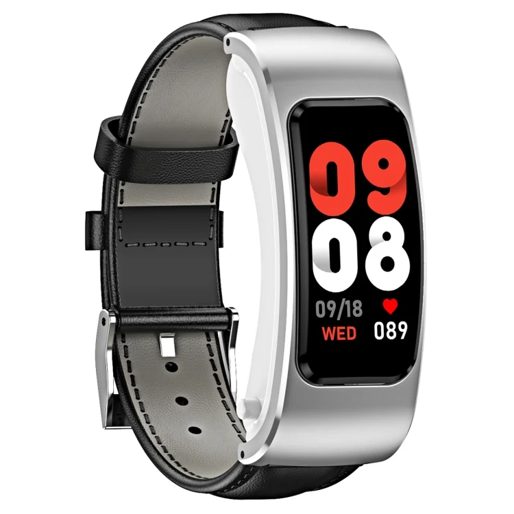 EDA004341001C_1.webp K60 1.08 inch Leather Band Earphone Detachable Life Waterproof Smart Watch Support Bluetooth Call - Image 17