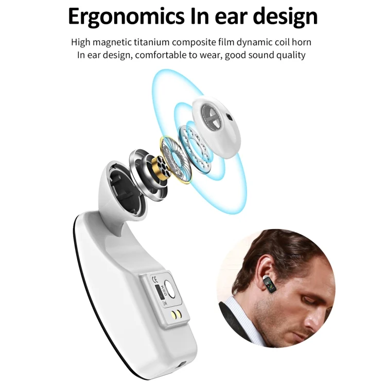EDA004341001_B7.webp K60 1.08 inch Leather Band Earphone Detachable Life Waterproof Smart Watch Support Bluetooth Call - Image 8