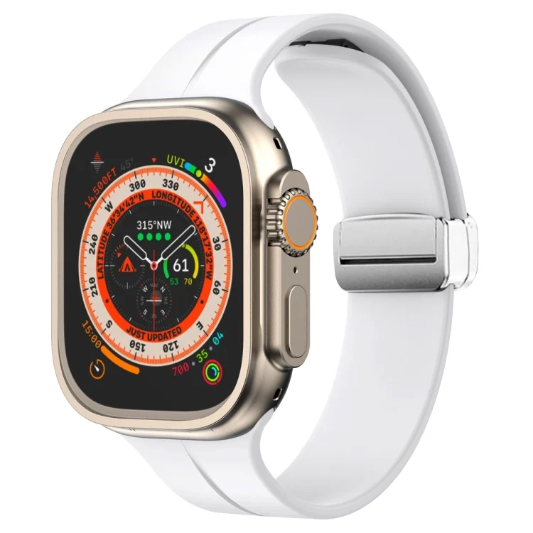 Magnetic Fold Clasp Silicone Watch Band