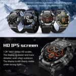 PG666 1.39 inch TFT Screen Bluetooth Call Smart Watch, Support Heart Rate / Blood Pressure Monitoring - Image 2
