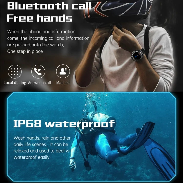 EDA004402501_B3.webp PG666 1.39 inch TFT Screen Bluetooth Call Smart Watch, Support Heart Rate / Blood Pressure Monitoring - Image 4