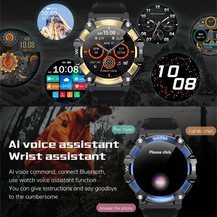 EDA004402501_B7.webp PG666 1.39 inch TFT Screen Bluetooth Call Smart Watch, Support Heart Rate / Blood Pressure Monitoring - Image 8