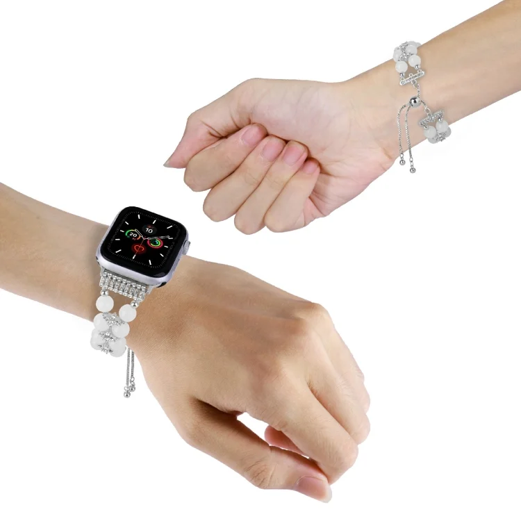 EDA004439101A_2.webp Double Row Beads Telescopic Chain Watch Band - Image 5