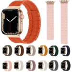Square Two-section Leather Magnetic Watch Band - Image 2