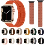 Square Two-section Leather Magnetic Watch Band - Image 2