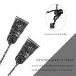 22mm Diamond Chain Mental Watch Band - Image 5