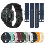 22mm Small Plaid Texture Silicone Watch Band - Image 2