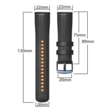 Universal Mesh Two-Tone Silicone Watch Band - Image 2