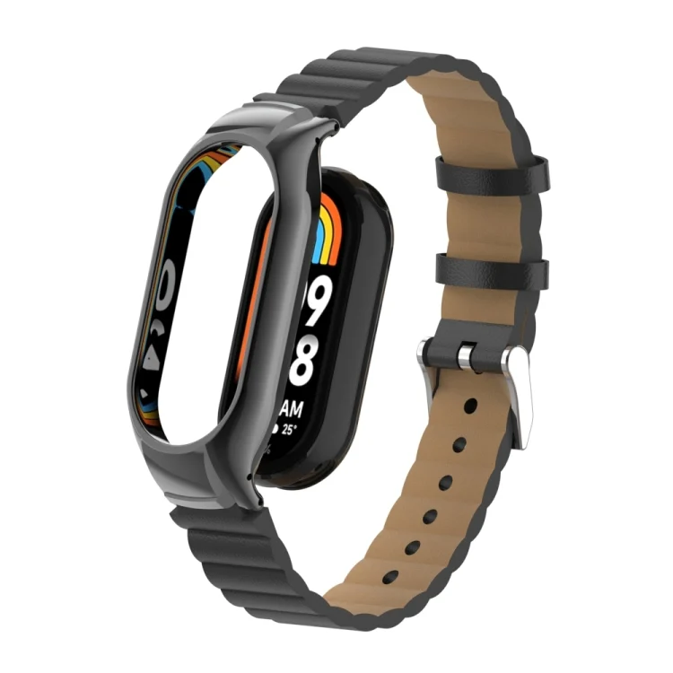 Integrated Mental Case + Bamboo Leather Watch Band