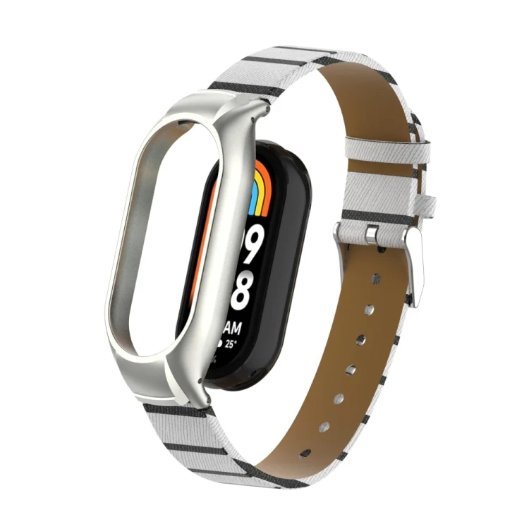 Integrated Mental Case + Secondary Color Leather Watch Band