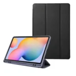 Solid Color 3-folding Leather Tablet Case, For Samsung Galaxy Tab S6 Lite/Tab S6 Lite 2022, For Xiaomi Pad 5
