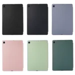 Solid Color 3-folding Leather Tablet Case, For Samsung Galaxy Tab S6 Lite/Tab S6 Lite 2022, For Xiaomi Pad 5 - Image 4