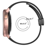 Universal Flat Head Groove Folding Black Buckle Silicone Watch Band - Image 3