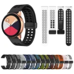 Double-row Hole Folding Black Buckle Two-color Silicone Watch Band - Image 3