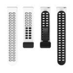 Double-row Hole Folding Black Buckle Two-color Silicone Watch Band - Image 6