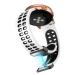 Double-row Hole Folding Black Buckle Two-color Silicone Watch Band - Image 7