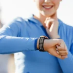 Double-row Hole Folding Silver Buckle Two-color Silicone Watch Band - Image 5