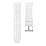Solid Color Round Hole Silicone Watch Band - Image 5