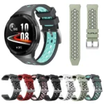 Two Color Round Hole Silicone Watch Band - Image 2