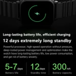 N22 2 in 1 1.96 inch HD Display Sport Bluetooth Call Earphone Smart Watch - Image 14