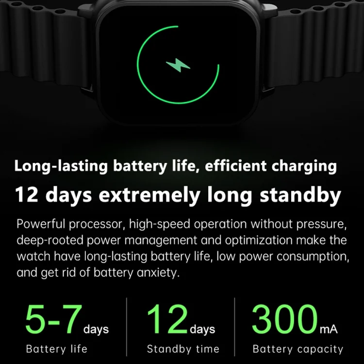 EDA004548201_B13.webp N22 2 in 1 1.96 inch HD Display Sport Bluetooth Call Earphone Smart Watch - Image 14