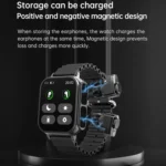 N22 2 in 1 1.96 inch HD Display Sport Bluetooth Call Earphone Smart Watch - Image 10