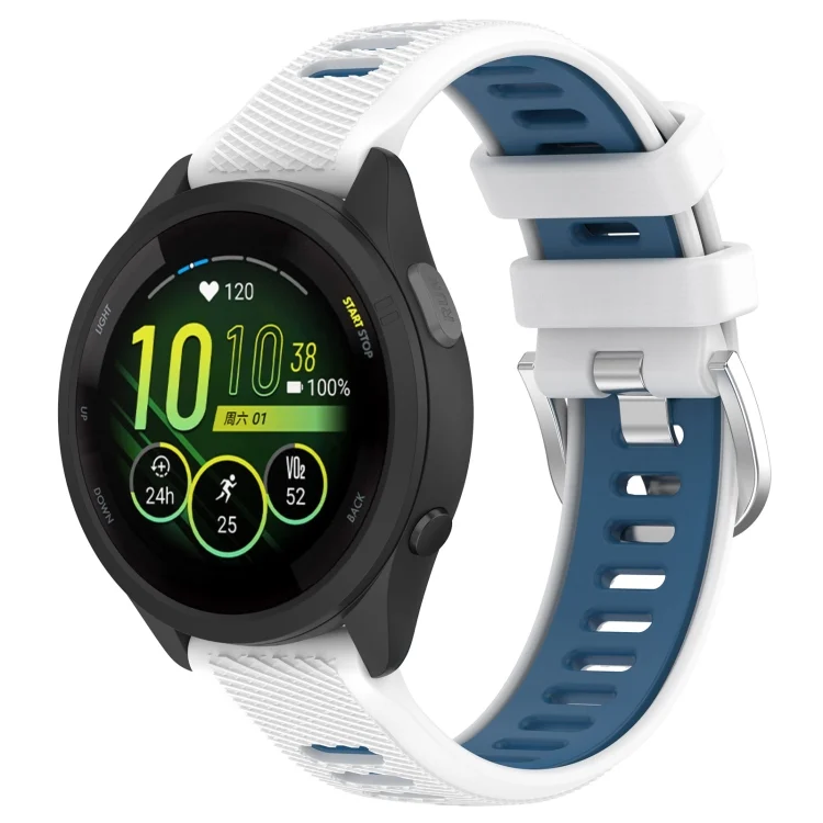 18mm Sports Two-Color Steel Buckle Silicone Watch Band