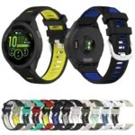 18mm Sports Two-Color Steel Buckle Silicone Watch Band - Image 2