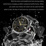 R6 1.32 inch Round Screen 2 in 1 Bluetooth Earphone Smart Watch, Support Bluetooth Call / Health Monitoring - Image 7