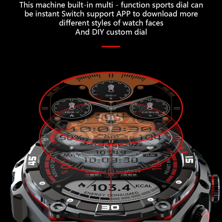 EDA004560401_B5.webp CT18 1.43 inch AMOLED Screen Smart Watch Supports Bluetooth Call/Blood Oxygen Detection - Image 6