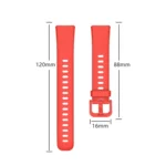 16mm Solid Color Silicone Replacement Watch Band - Image 2
