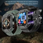 OVISEN T93 1.96 inch IPS Screen 2 in 1 Bluetooth Headset Smart Watch, Supports Blood Oxygen Monitoring/Bluetooth Music - Image 2