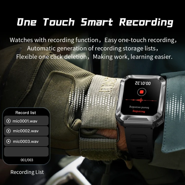 EDA004570201_B7.webp OVISEN T93 1.96 inch IPS Screen 2 in 1 Bluetooth Headset Smart Watch, Supports Blood Oxygen Monitoring/Bluetooth Music - Image 8