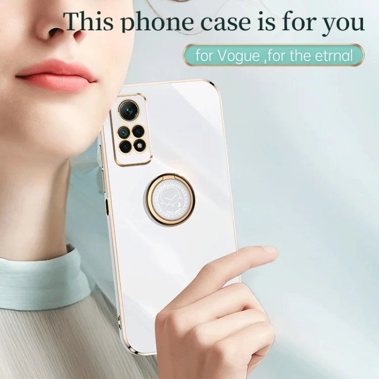EDA004602005A_2.webp XINLI Straight Edge 6D Electroplate TPU Phone Case with Ring Holder, For Xiaomi Redmi Note 12 Pro 4G, For Xiaomi Redmi Note 12 Turbo - Image 3
