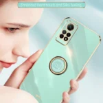 XINLI Straight Edge 6D Electroplate TPU Phone Case with Ring Holder, For Xiaomi Redmi Note 12 Pro 4G, For Xiaomi Redmi Note 12 Turbo - Image 4