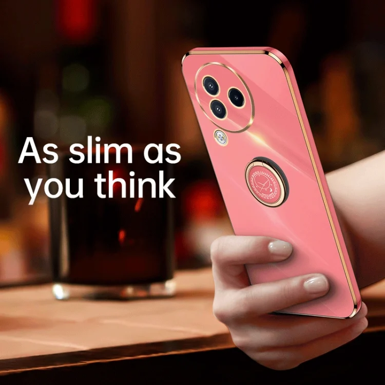 EDA004602007A_1.webp XINLI Straight Edge 6D Electroplate TPU Phone Case with Ring Holder, For Xiaomi Civi 3 5G, For Xiaomi Poco C55 4G - Image 2