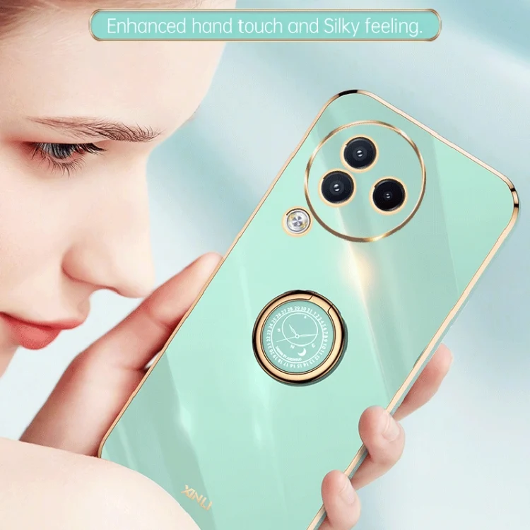 EDA004602007A_3.webp XINLI Straight Edge 6D Electroplate TPU Phone Case with Ring Holder, For Xiaomi Civi 3 5G, For Xiaomi Poco C55 4G - Image 4